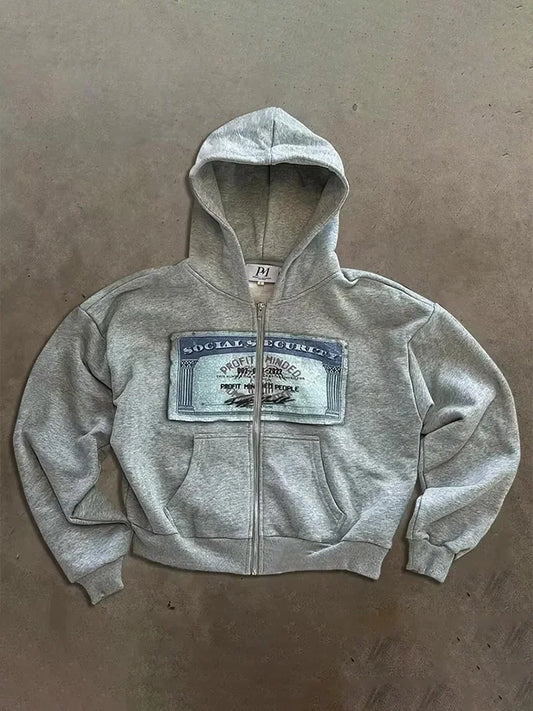 Social Security Zip Hoodie